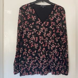 INC International Concepts Pink Floral Relaxed Blouse